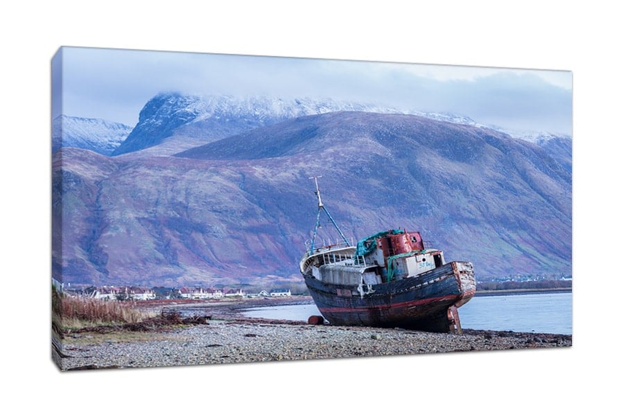 Corpach Ben Nevis Canvas Print from Scotlands Highlands