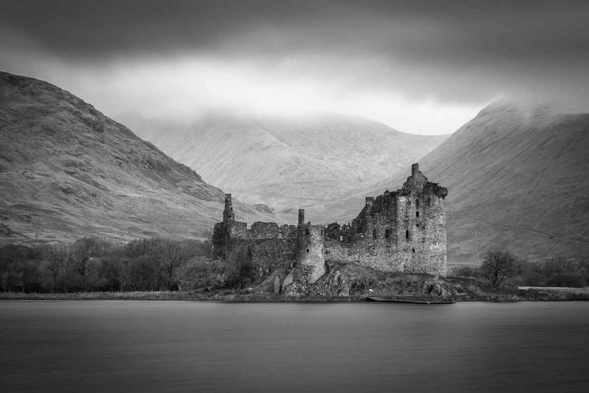 Kilchurn Castle Black and White Portfolio