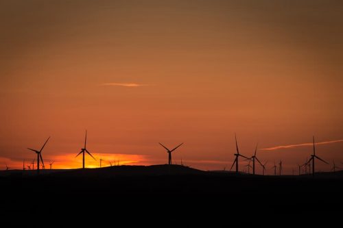 Dumfries and Galloway Wind Farm Sunset Print