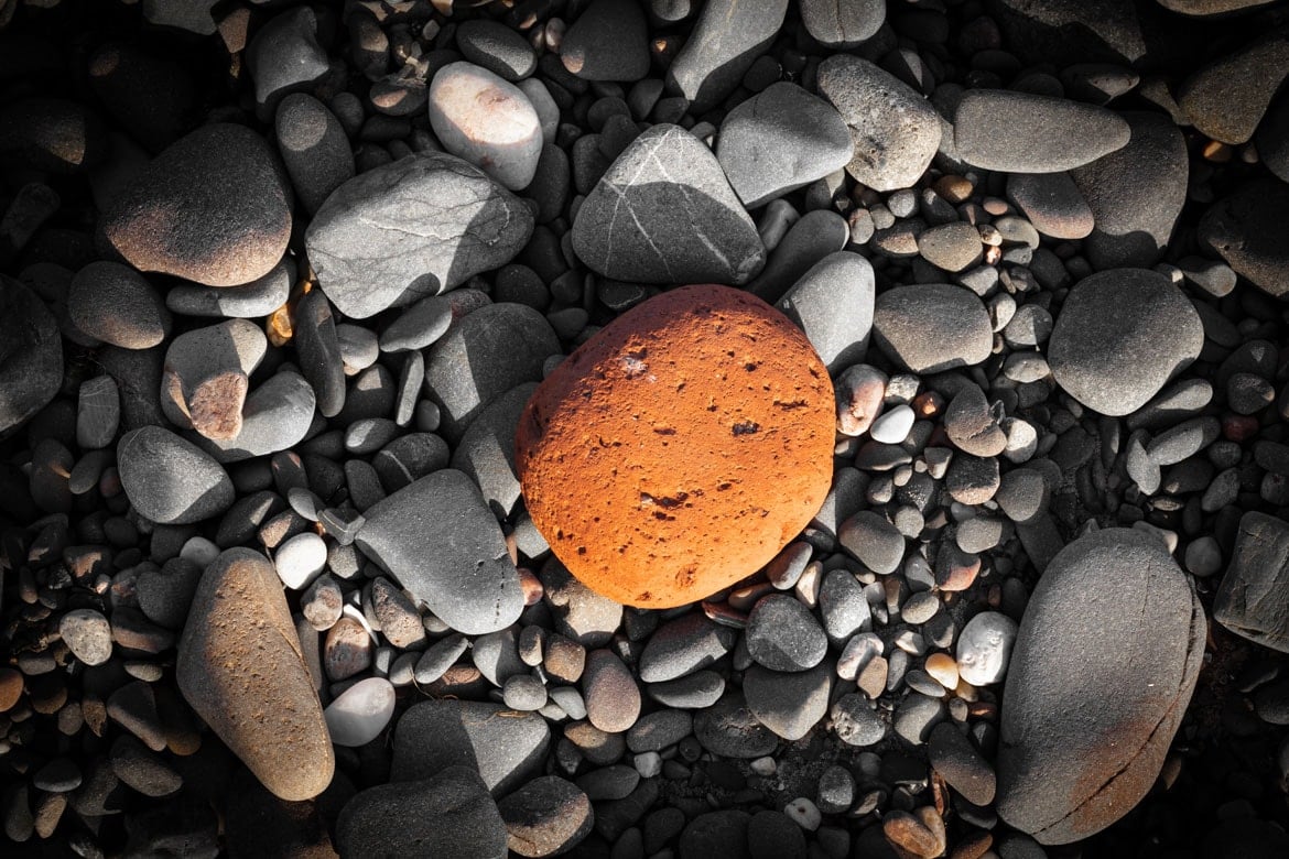 Orange Scottish Beach Pebble Portfolio Image