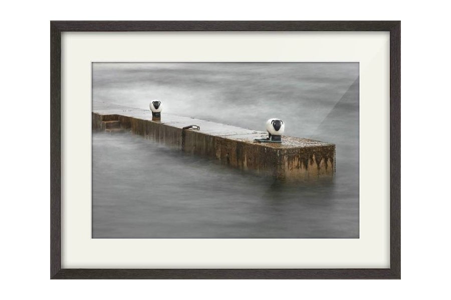 Corrie Sheep Long Exposure Arran Black framed Print