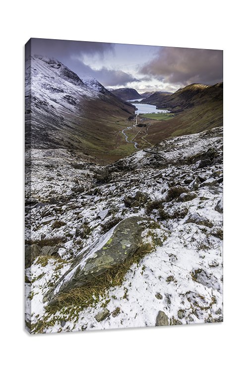 Buttermere View from Haystacks Portrait Canvas Picture