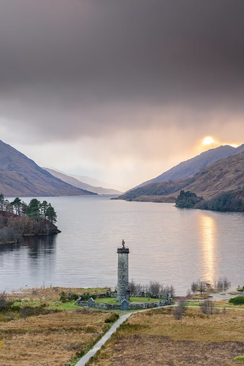 Glenfinnan Monument Portrait Style Print